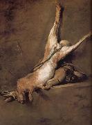 Jean Baptiste Simeon Chardin Tinderbox hare and hunting with oil painting reproduction